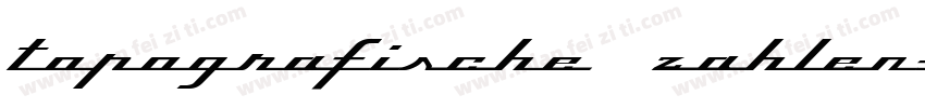 Topografische Zahlen字体转换